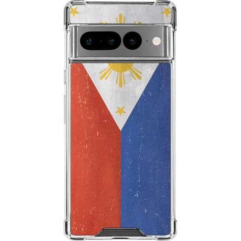 Philippines Flag Distressed Google Pixel 7 Pro Clear Case